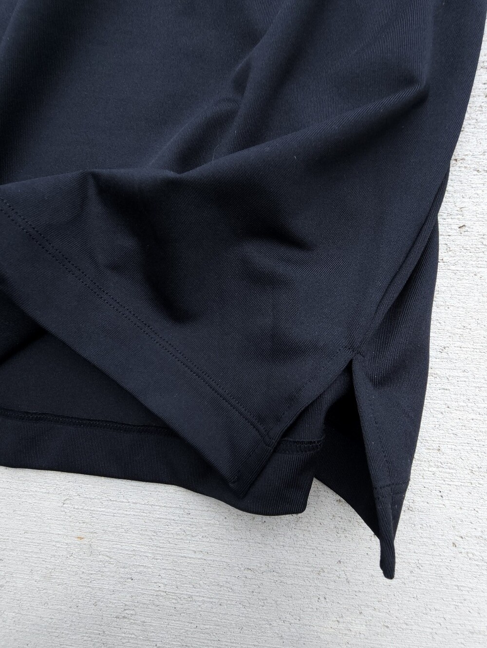 Athleta Black Midi Tank Dress Built in Bra Adjustable Straps SZ Medium Stretchy - Picture 3 of 7